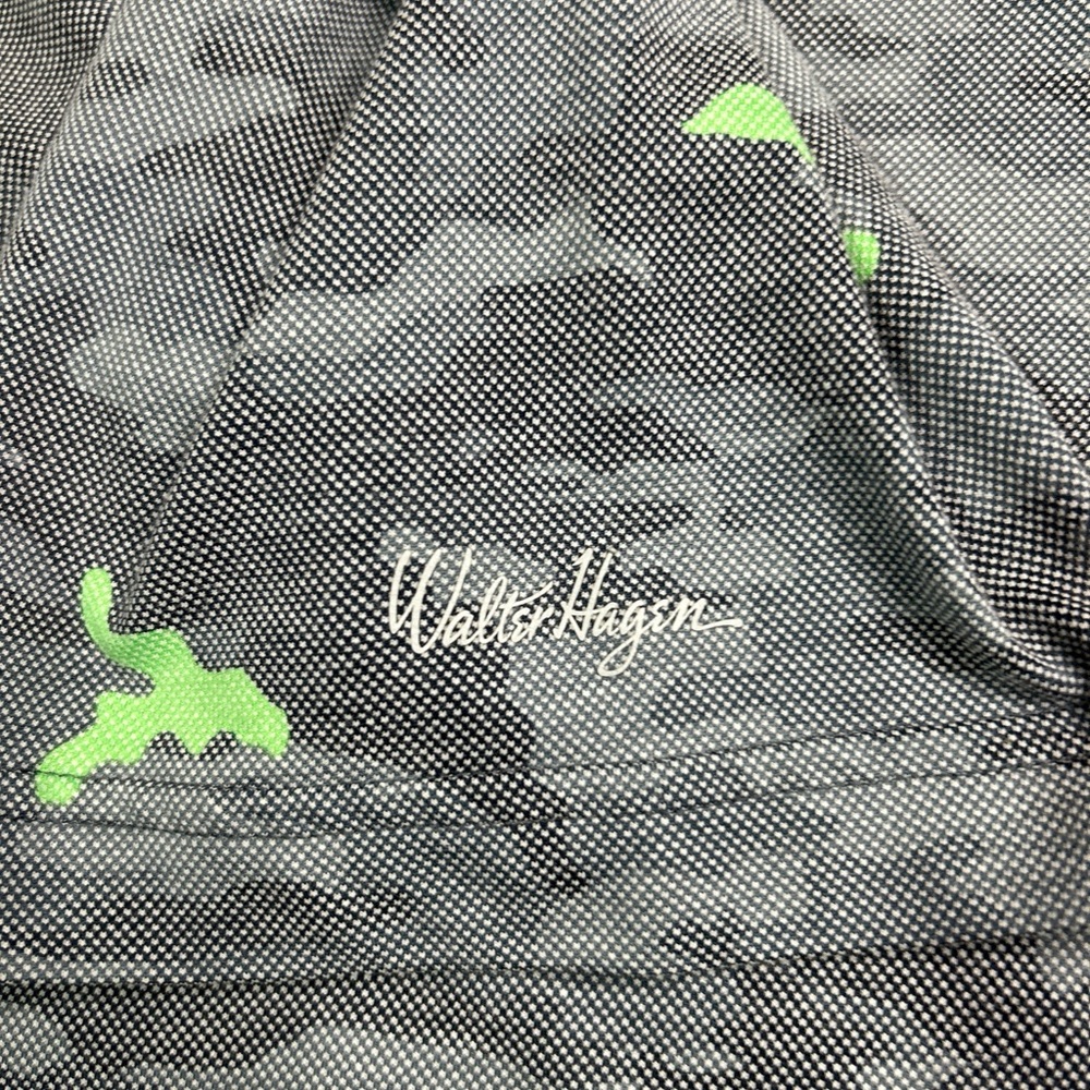 Walter Hagen Golf Polo Shirt Men’s Large Athleisure Casual Camo Print Gray - Picture 8 of 12